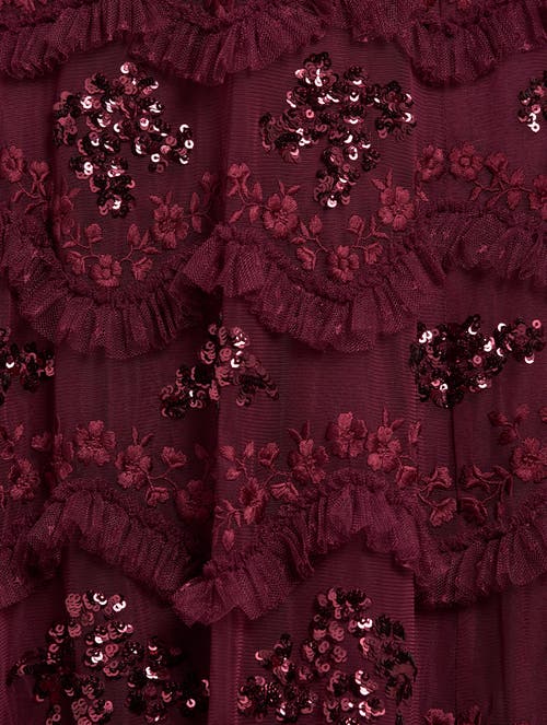 Needle & Thread Daisy Wave Ankle Gown In Brown