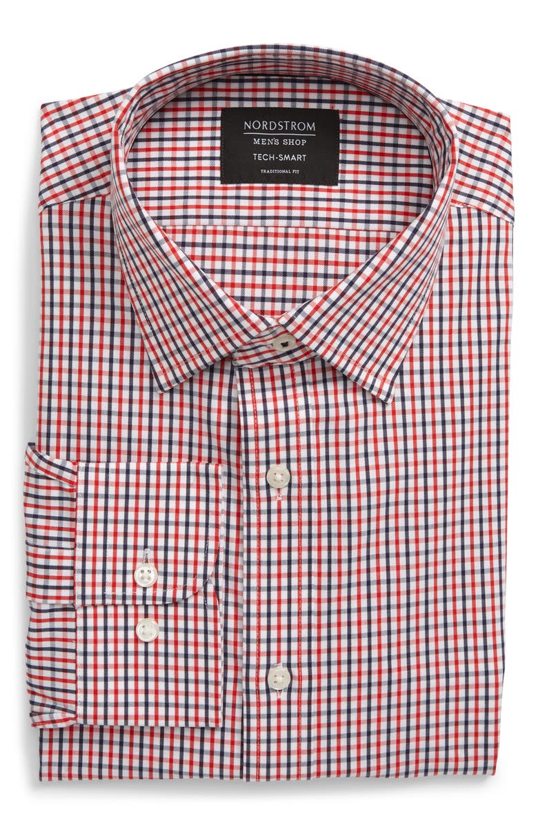 NORDSTROM MEN'S SHOP Tech-Smart Traditional Fit Check Dress Shirt, Main, color,