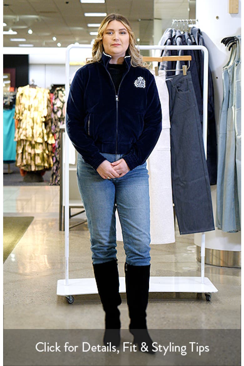NY Crest Embroidered Velour Track Jacket video