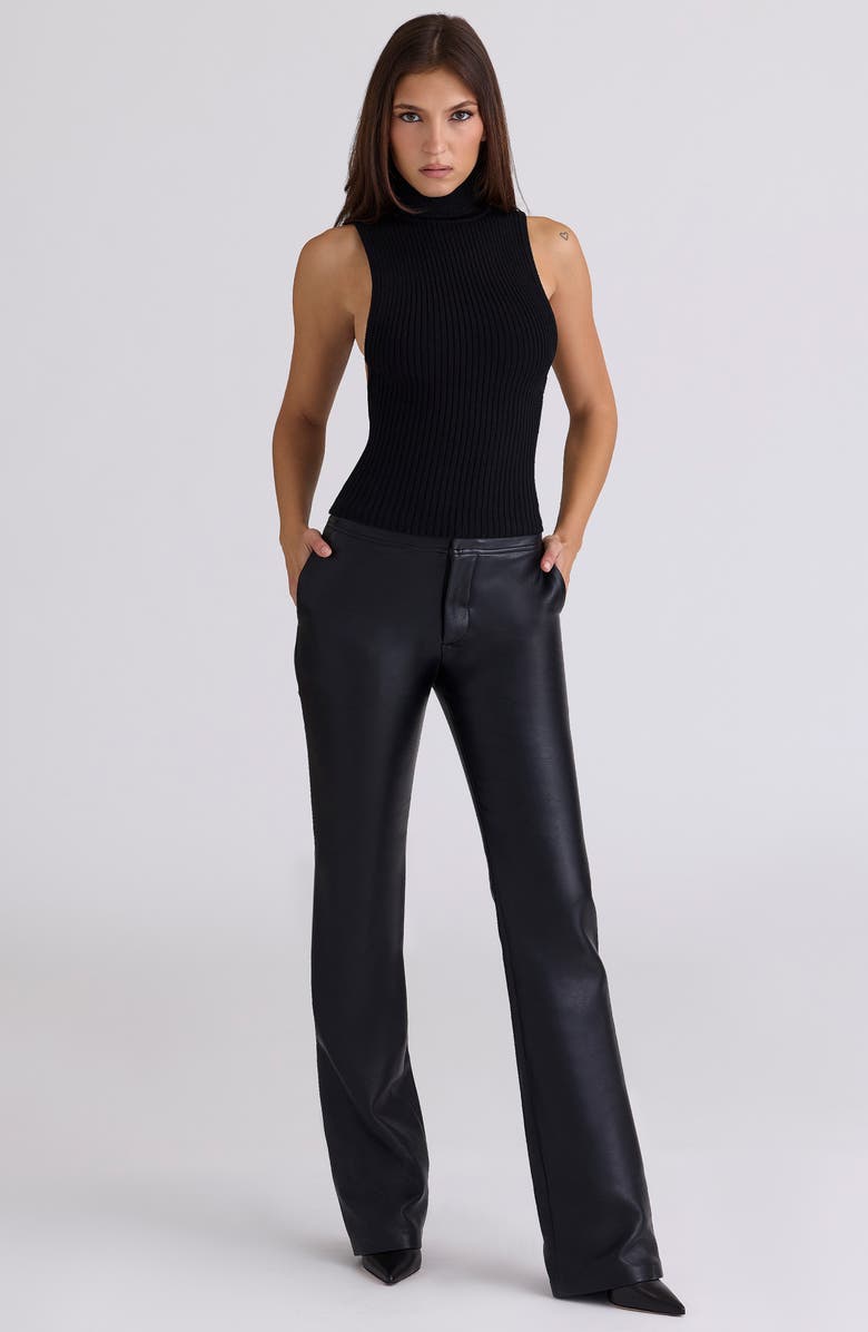 HOUSE OF CB Dina Backless Rib Turtleneck Sweater, Alternate, color,