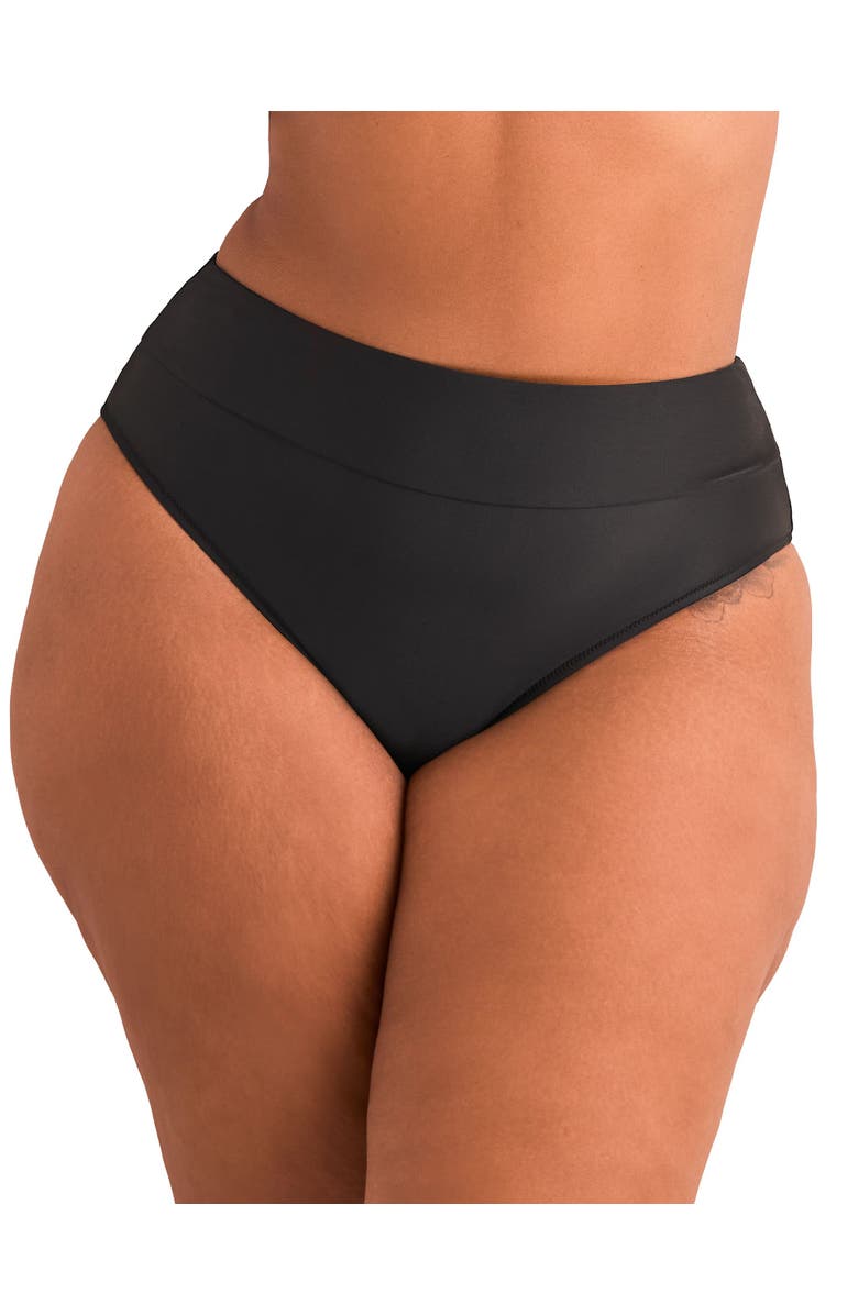 Adore Me Perry Swimwear High Waisted Bottom, Main, color, Black