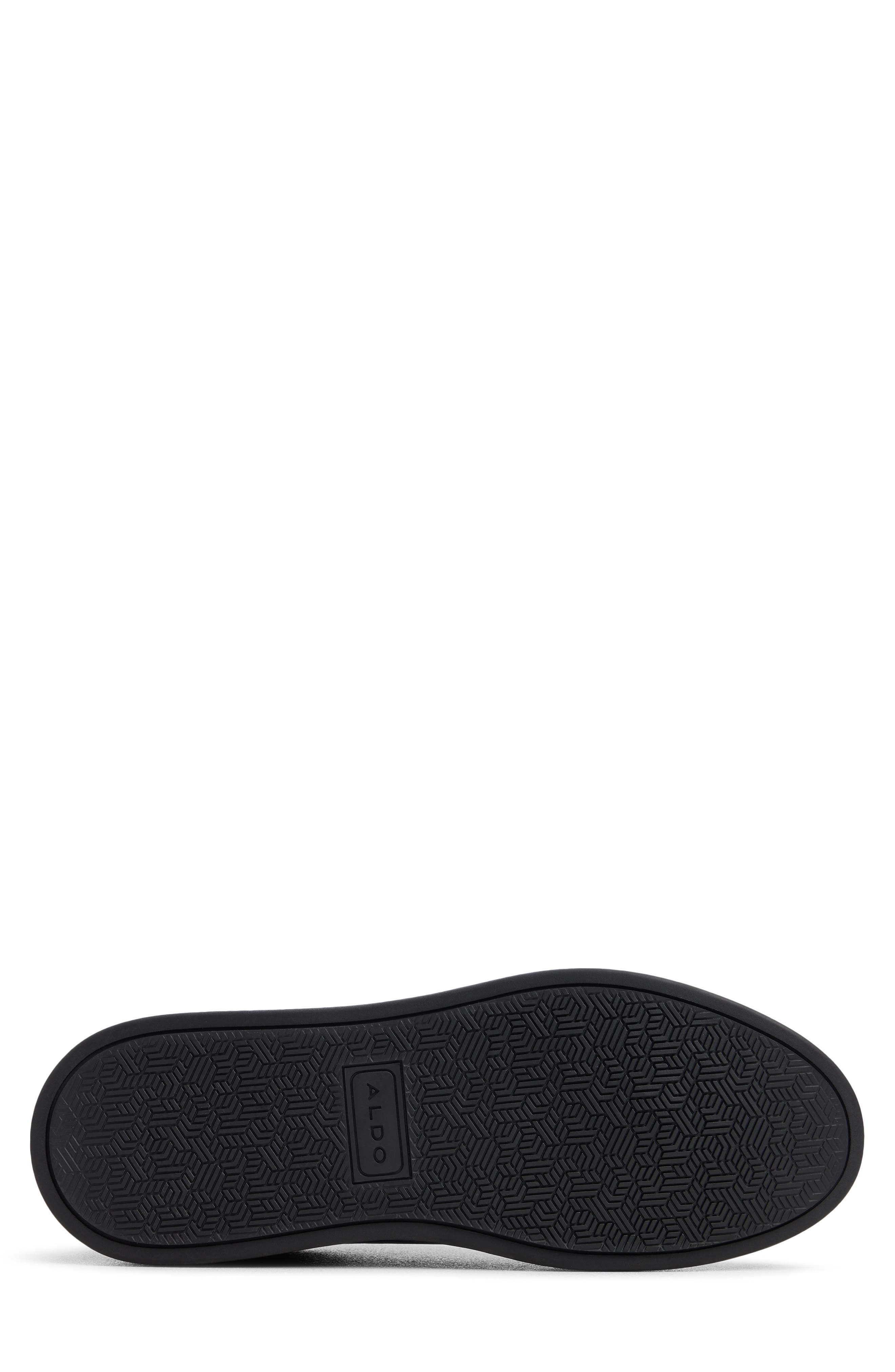 Miko Faux Leather Sneaker, Alternate, color, BLACK/BLACK