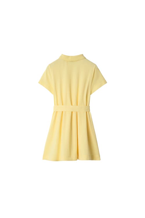 Burberry Cotton Polo Shirt Dress In Sherbet
