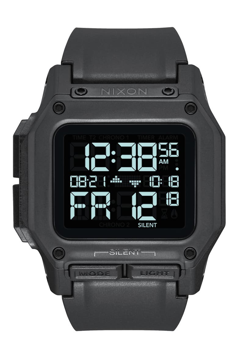 Regulus Digital Watch, 46mm, Main, color, BLACK/BLACK