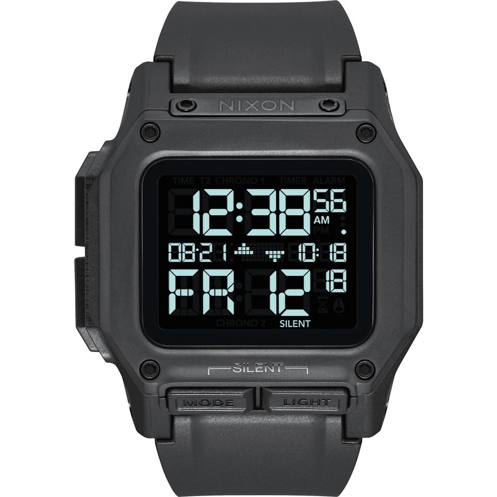 Nixon Regulus Digital Watch, 46mm in Black/black at Nordstrom