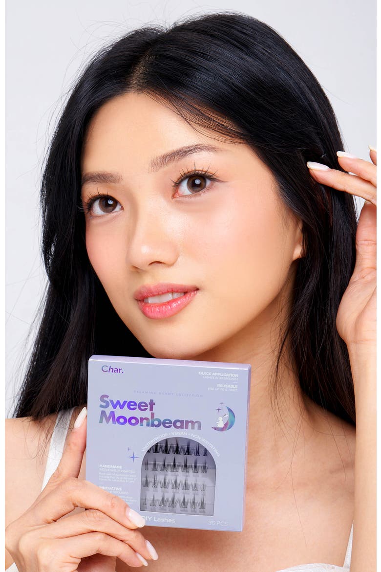 Dreaming Bunny Collection Pre-Glued Reusable Lashes and 45 Degree Tweezer, Alternate, color, Black
