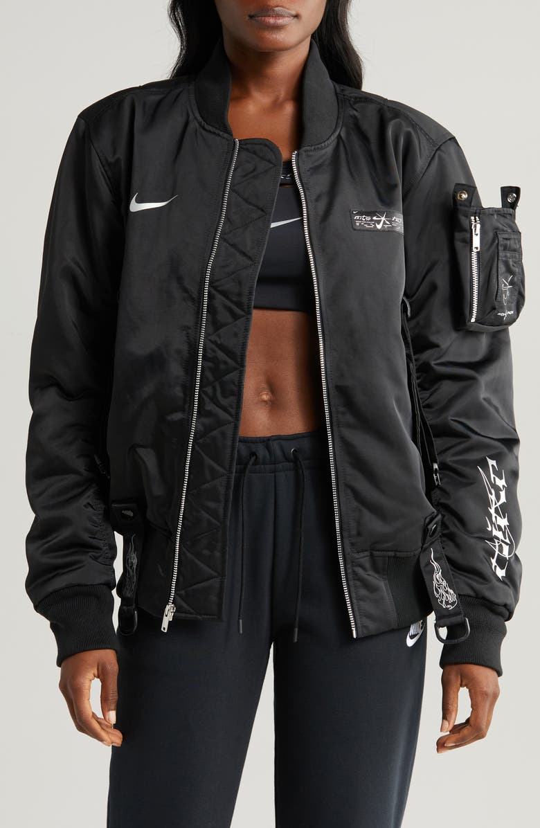 Nike x Megan Thee Stallion Bomber Jacket, Main, color, 