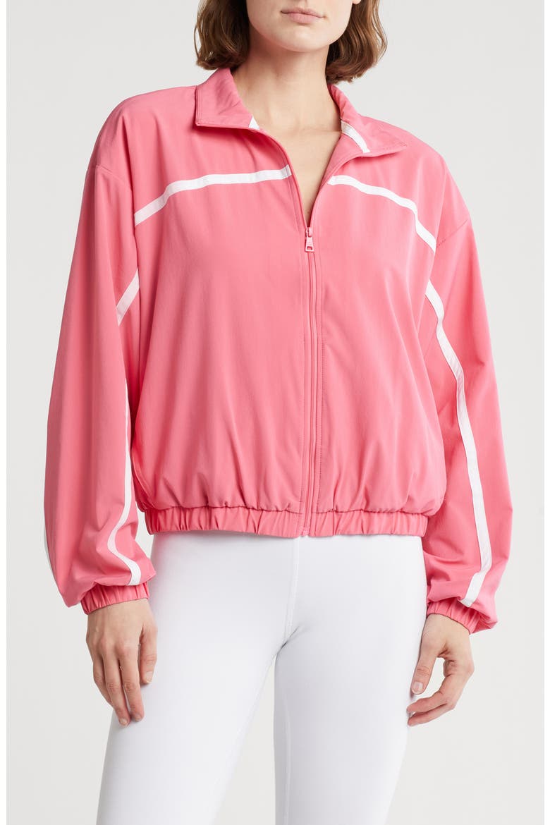 Go Retro Track Jacket, Main, color, PINK HORIZON/TRUE WH