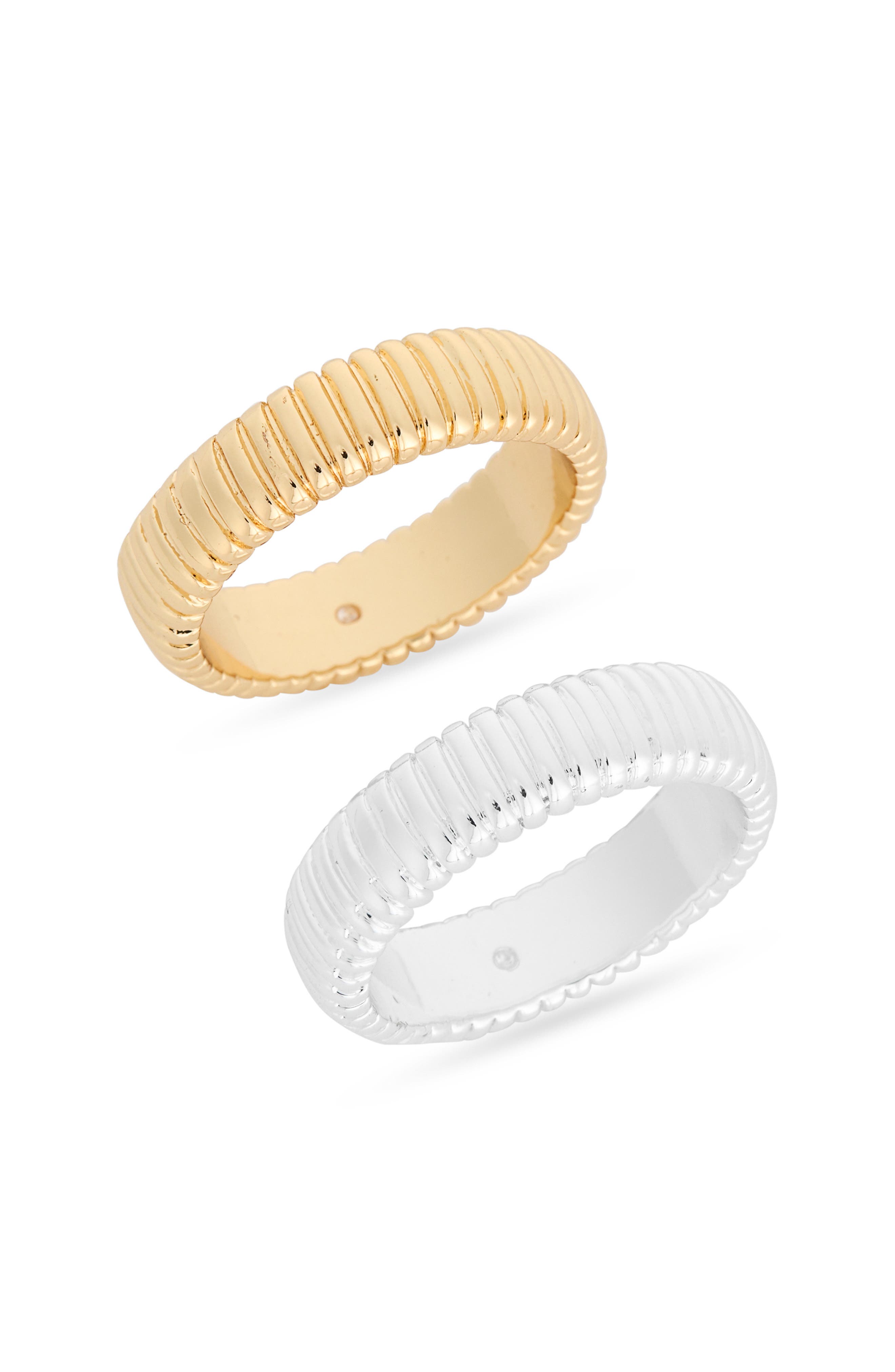 Set of 2 Ribbed Rings
