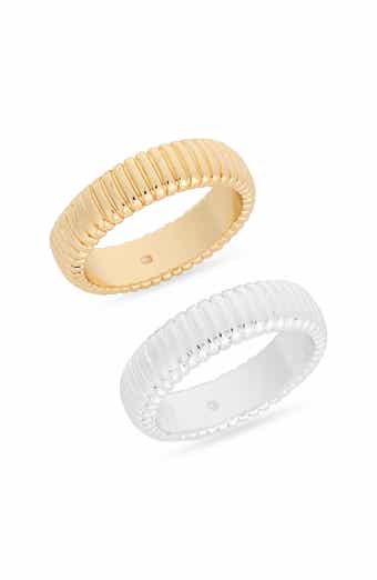 Set of 2 Ribbed Rings