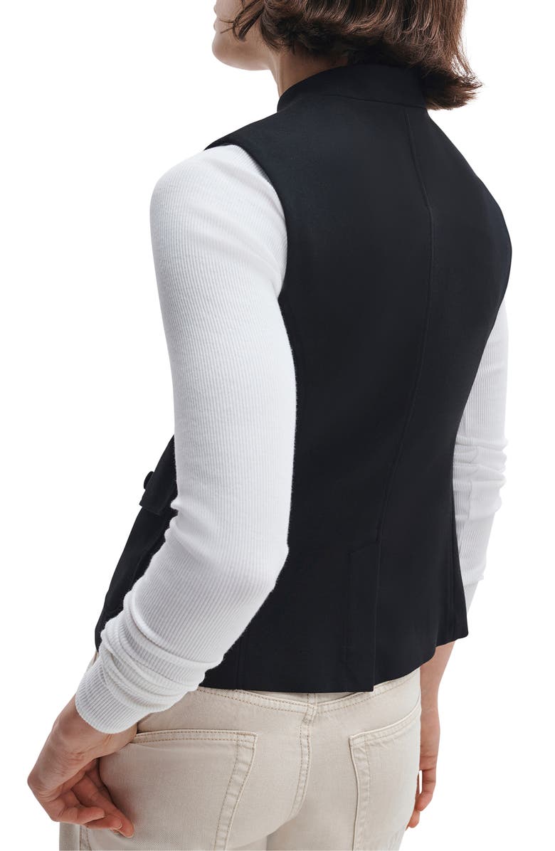 rag & bone Mercer Ponte Vest, Alternate, color, Black