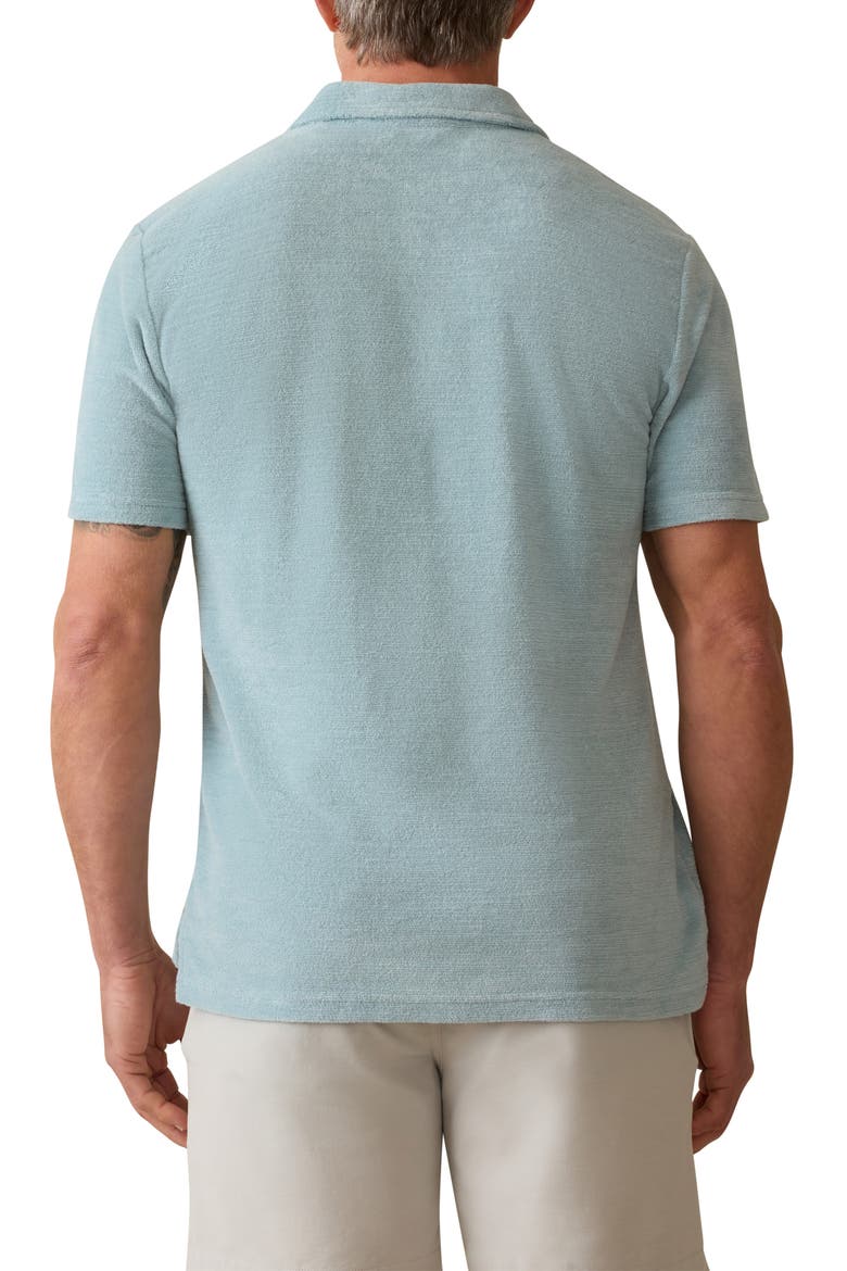 Cabana Surf Stripe Terry Cloth Polo, Alternate, color, PATINA POOL