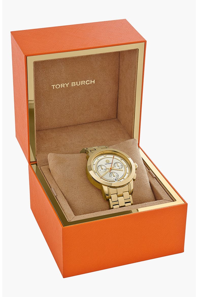 'Tory' Chronograph Bracelet Watch, 37mm, Alternate, color, GOLD