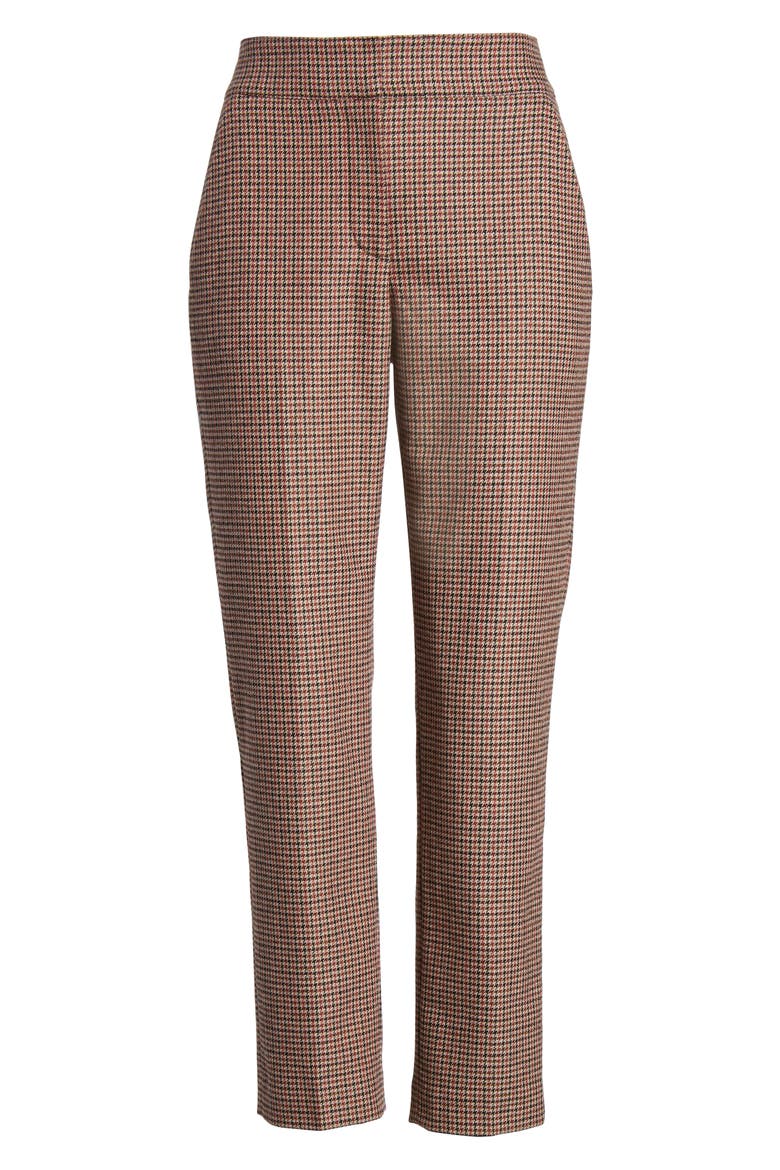 Gemini Check Crop Pants, Alternate, color, RED MULTI