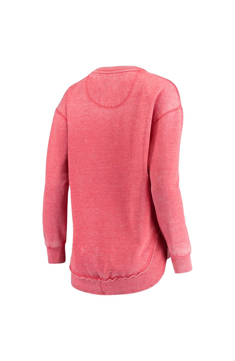 PRESSBOX Women's Pressbox Scarlet Nebraska Huskers Vintage Wash Pullover Sweatshirt, Alternate, color, Scarlet