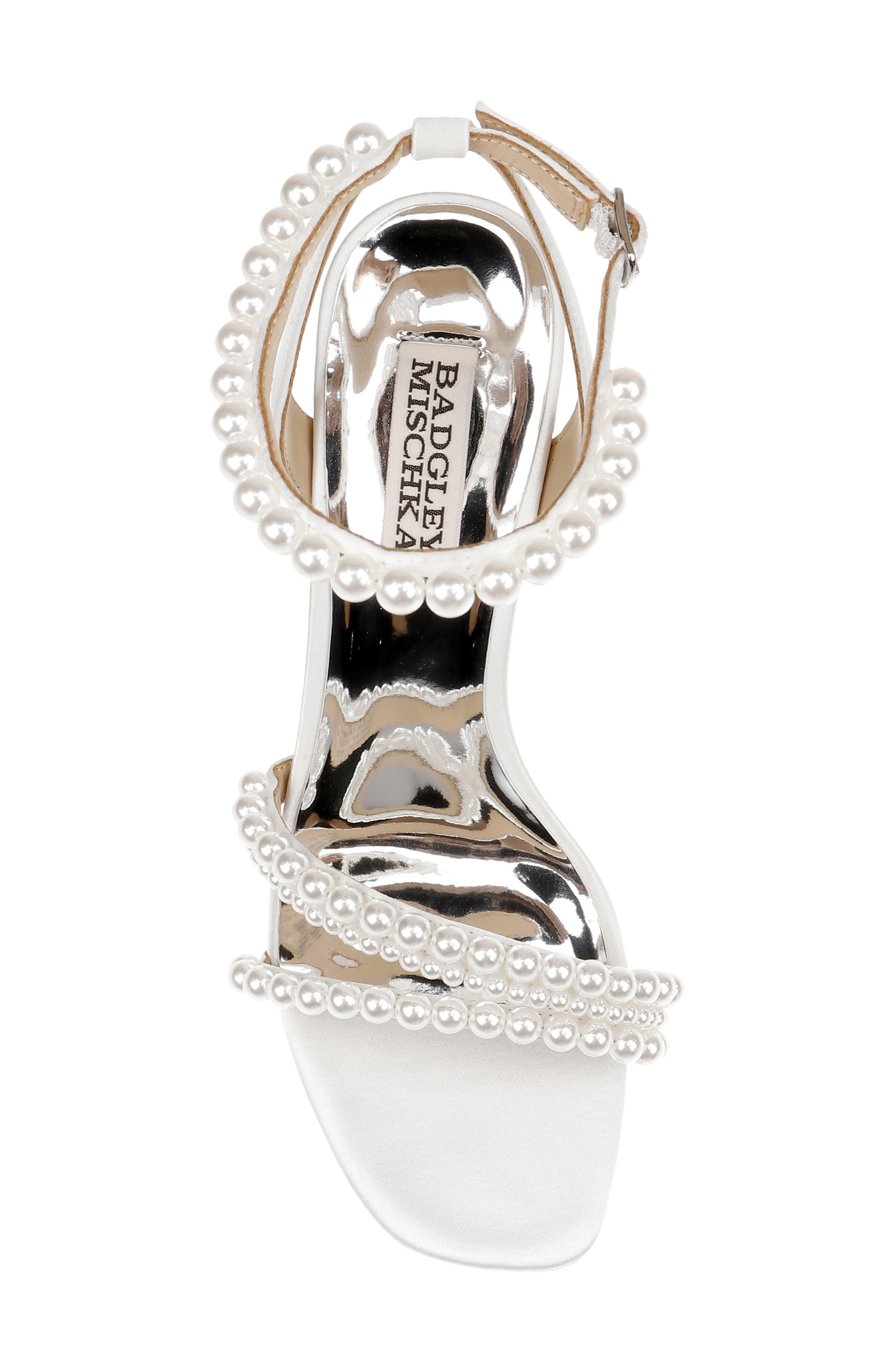 Badgley Mischka Collection Feisty Ankle Strap Sandal, Alternate, color, Soft White