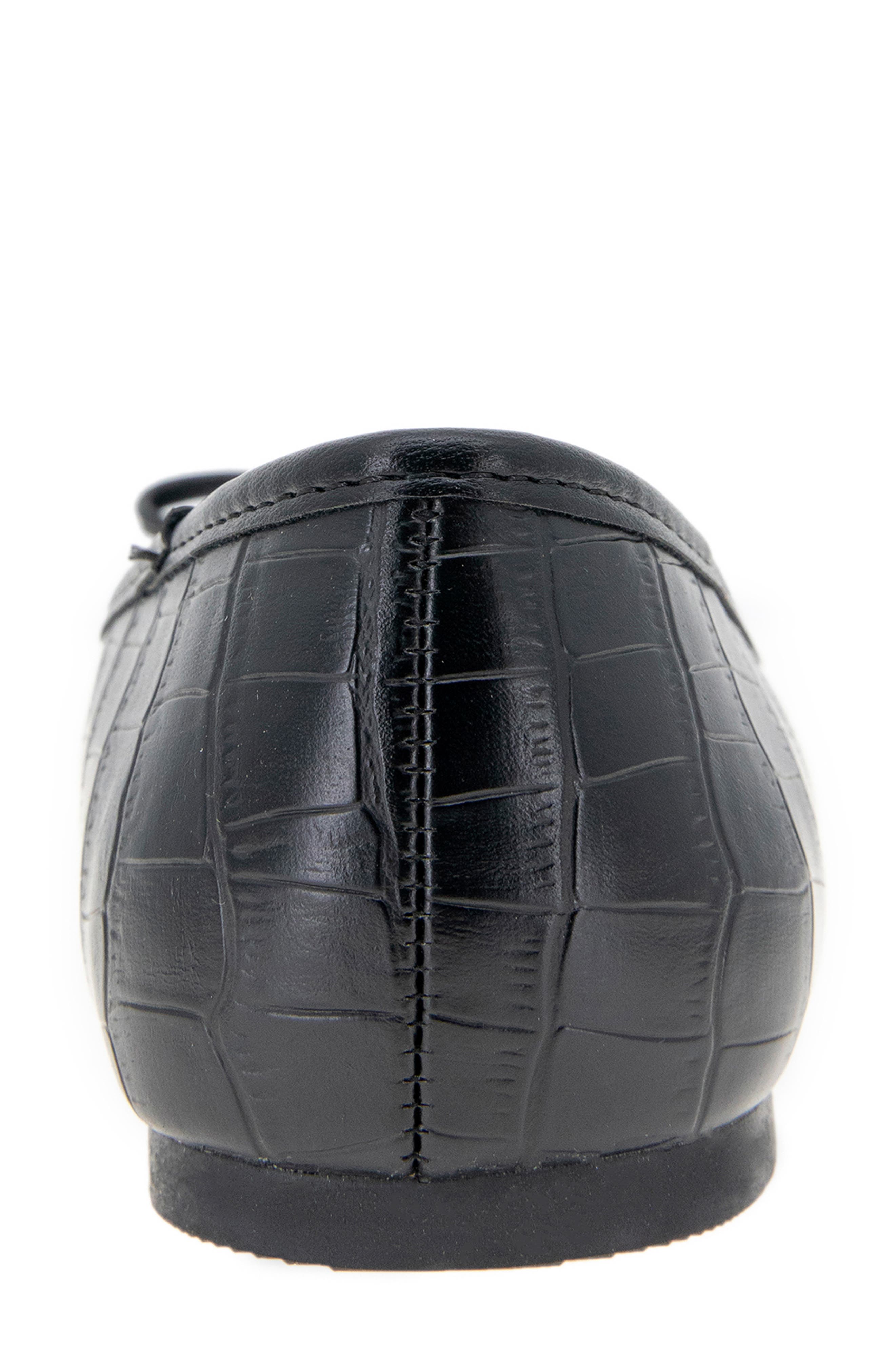 Reaction Kenneth Cole Elstree Flat, Alternate, color, Black Croco