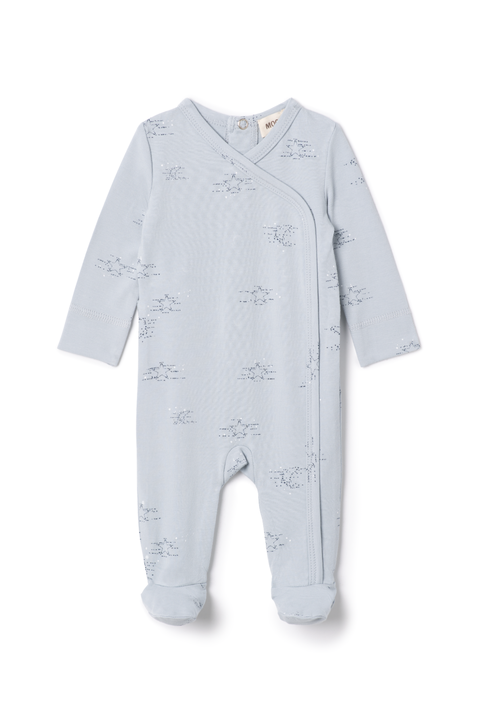 Boy Allover Stars Print Cotton Romper (Baby)