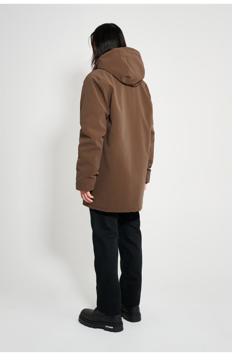 Stutterheim Stockholm Matte Winter Coat, Alternate, color, Dark Brown