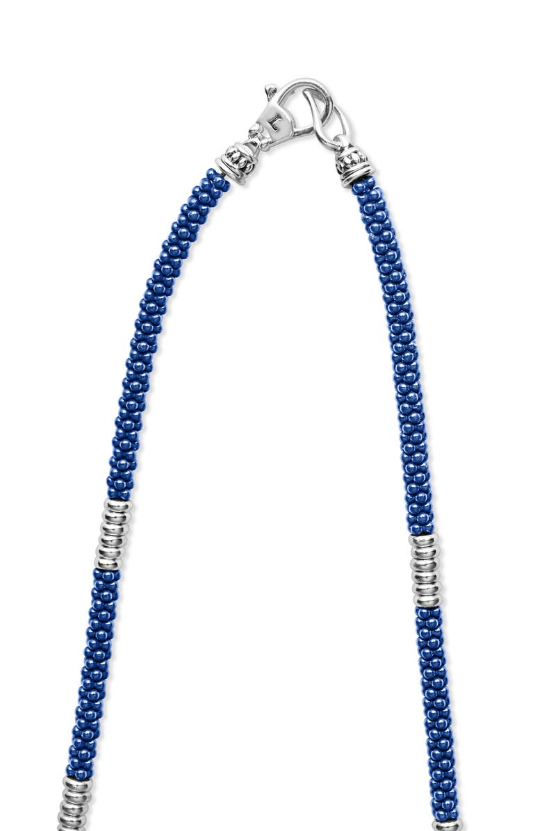 LAGOS Blue Caviar Ceramic Beaded Necklace, Alternate, color, Blue