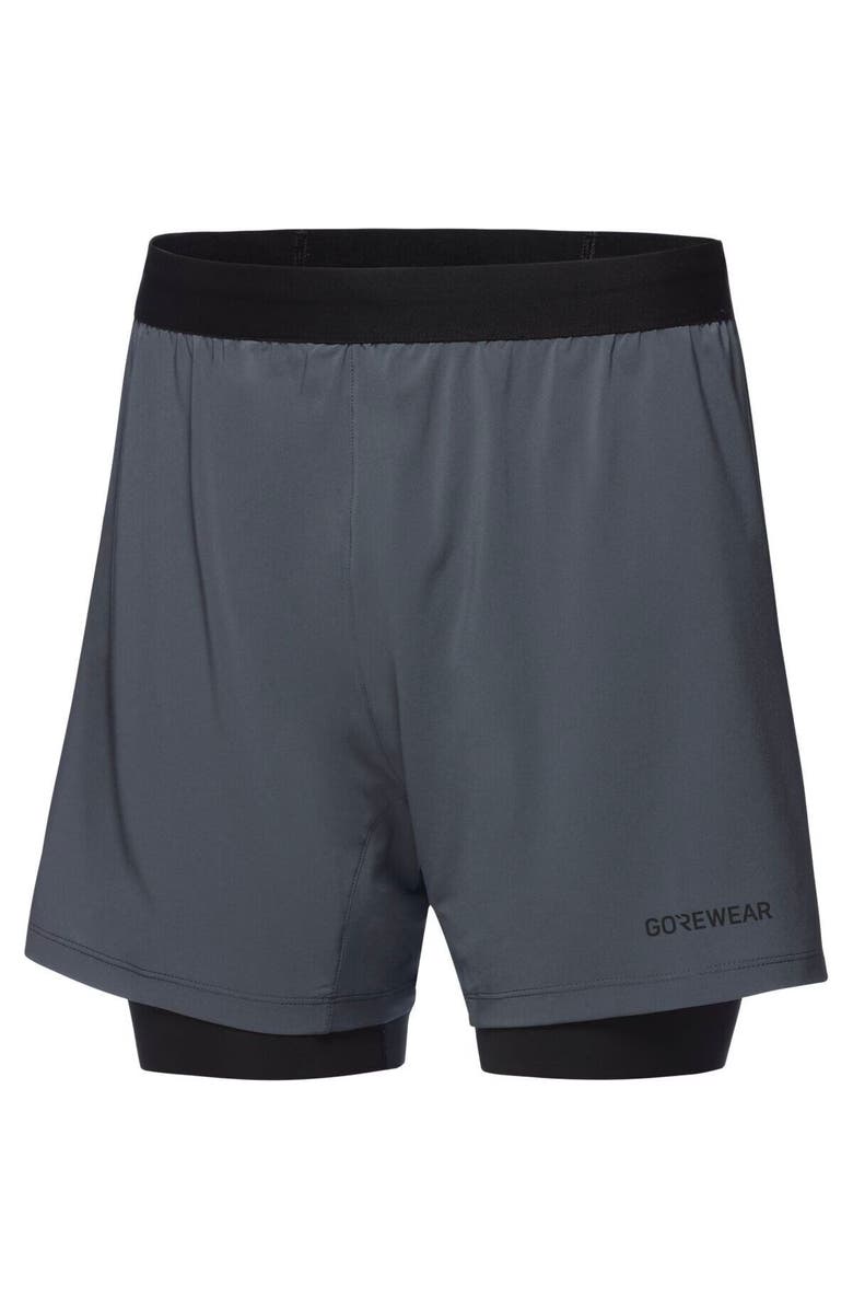 GOREWEAR Concurve 5In 2In1 Short - Men's, Main, color, Lab Graphite/Black