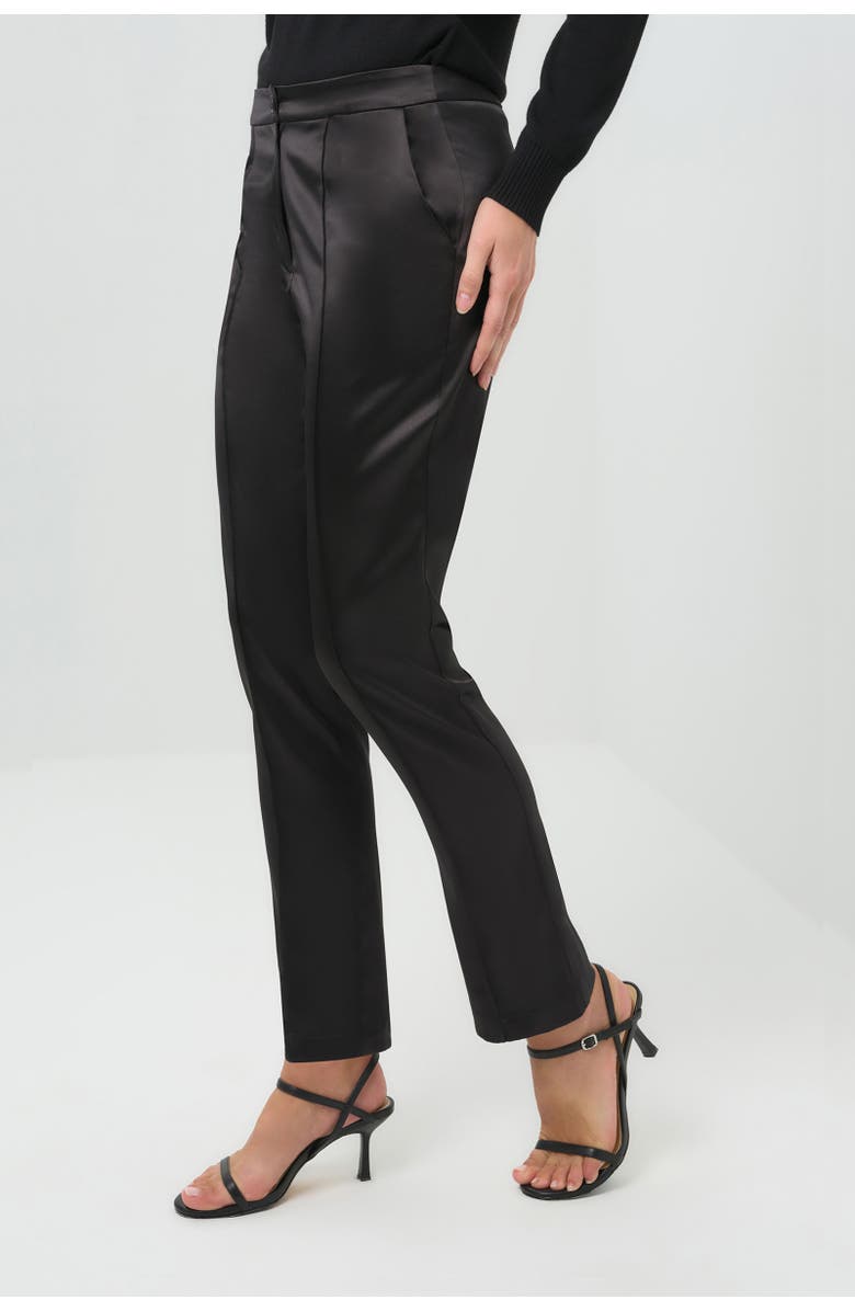Anatomie Arden Satin Straight Leg Pant, Alternate, color, Black