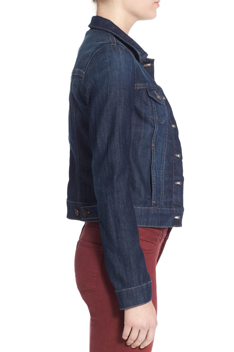 'Samantha' Denim Jacket, Alternate, color, DARK NOLITA
