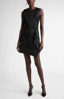 Jason Wu Collection Asymmetric Frayed Jacquard Minidress