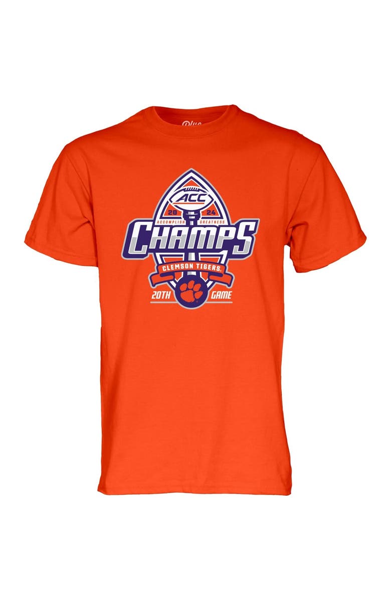 BLUE 84 Men's Blue 84 Orange Clemson Tigers 2024 ACC Football Conference Champions Locker Room T-Shirt, Alternate, color, 