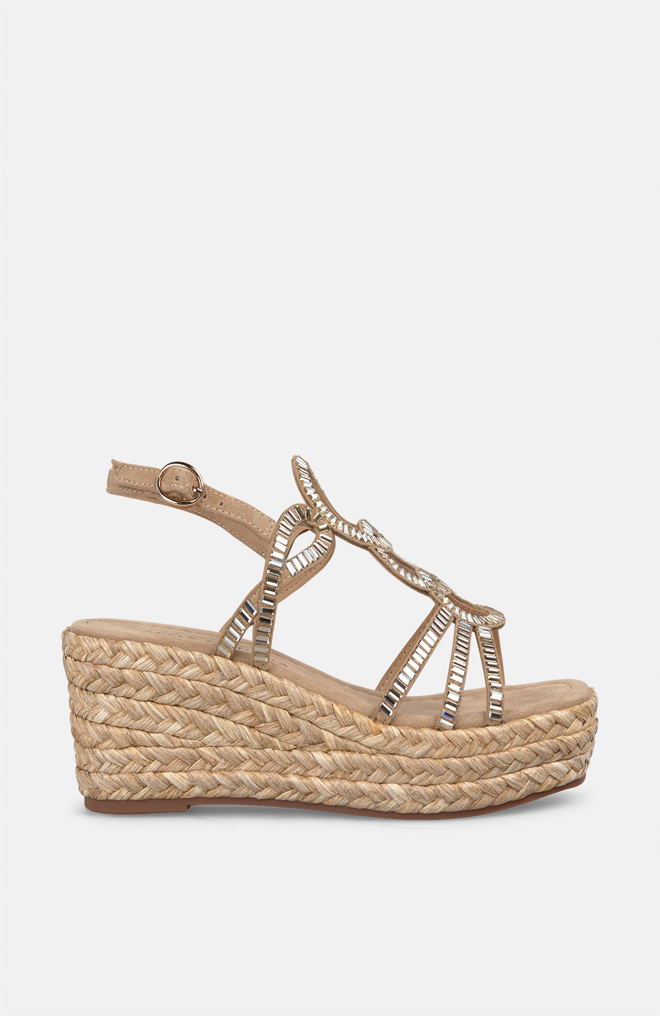 Wedge Sandals, Alternate, color, Beige