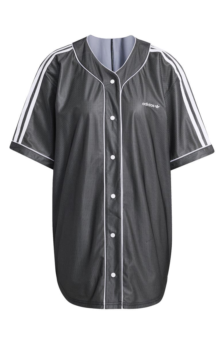adidas Originals Baseball Oversize Shirt, Alternate, color, Black
