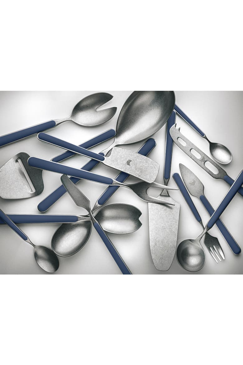 Fantasia Pewter Risotto Spoon, Alternate, color, Cobalt