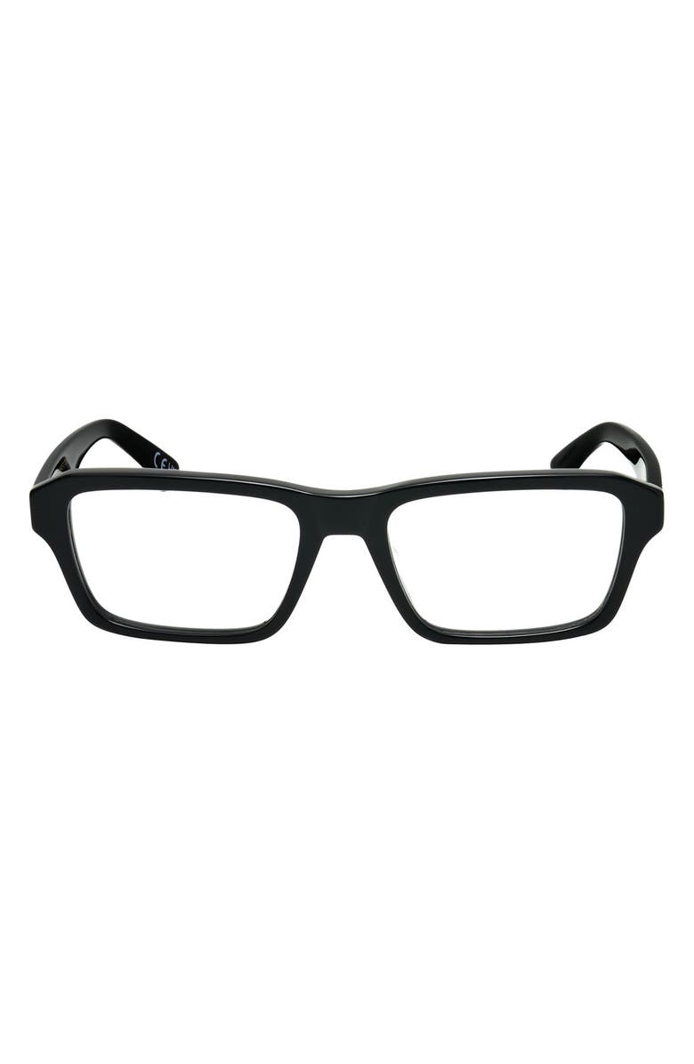 SUPER by RETROSUPERFUTURE<sup>®</sup> 55mm Rectangle Reading Glasses, Main, color, Black