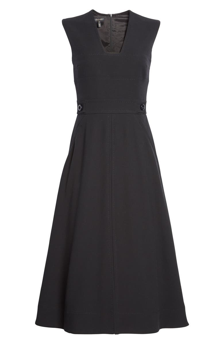 ESCADA Sleeveless Cotton & Silk Dress, Alternate, color, 