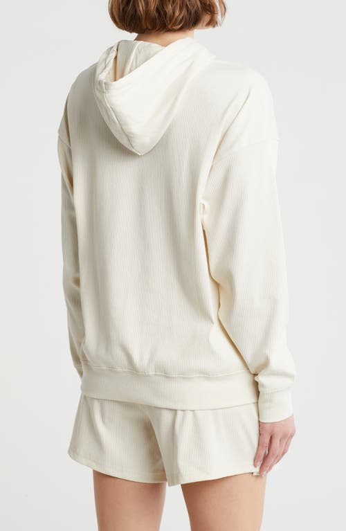 Puma Essential Comfort Rib Hoodie In Alpine Snow