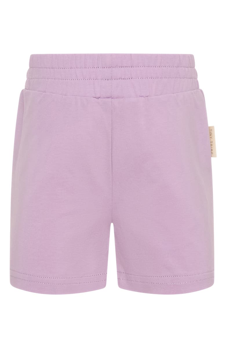TINY TRIBE Core Stretch Cotton Shorts, Alternate, color, Lilac