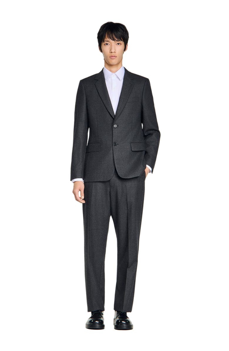 SANDRO Tailored Virgin Wool Suit Jacket, Alternate, color,