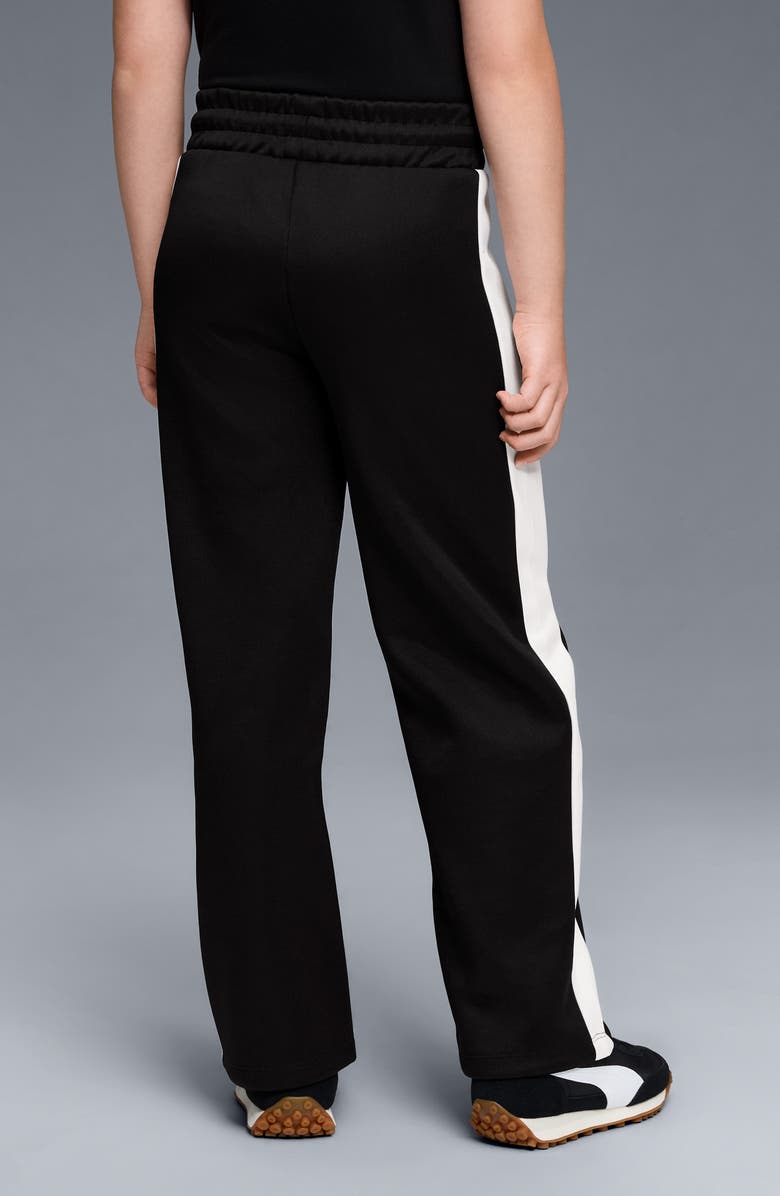 PUMA Kids' T7 Foundations Straight Leg Piqué Track Pants, Alternate, color, Black