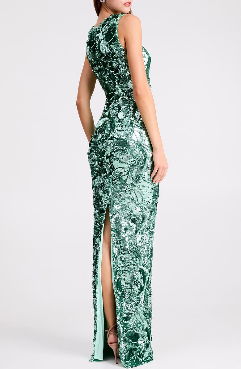 HELSI Iris Floral Sequin Gown, Alternate, color,