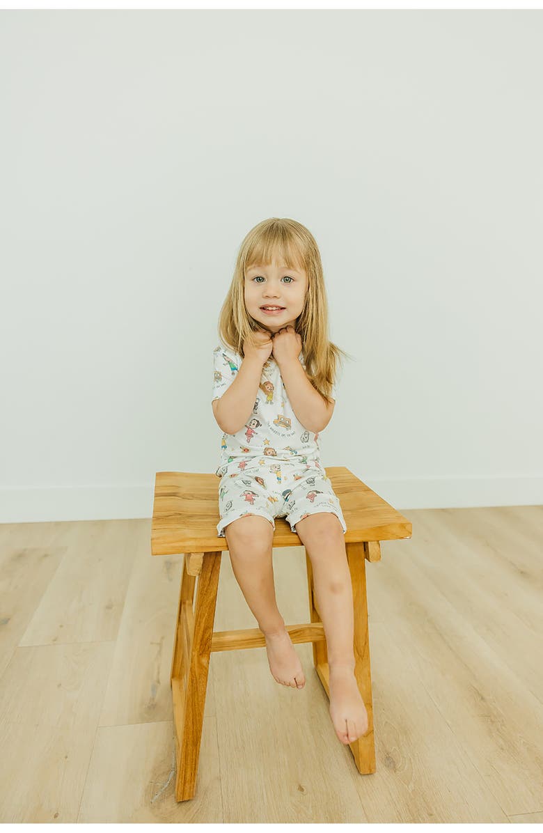 Copper Pearl CoComelon Fitted Two-Piece Short Pajamas, Alternate, color, Light Beige