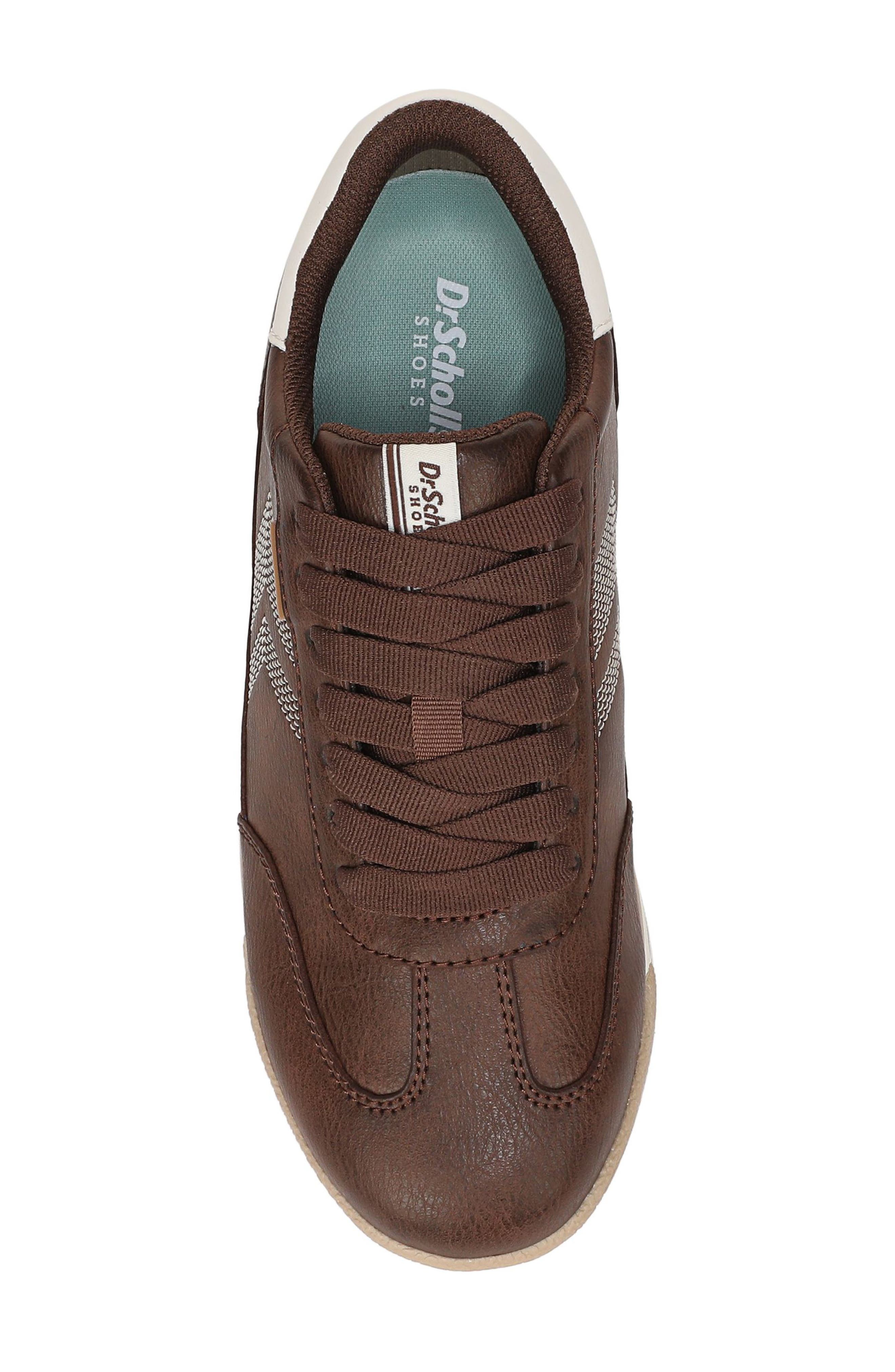 Throw Back Retro Sneaker, Alternate, color, WALNUT BROWN FAUX LEATHER