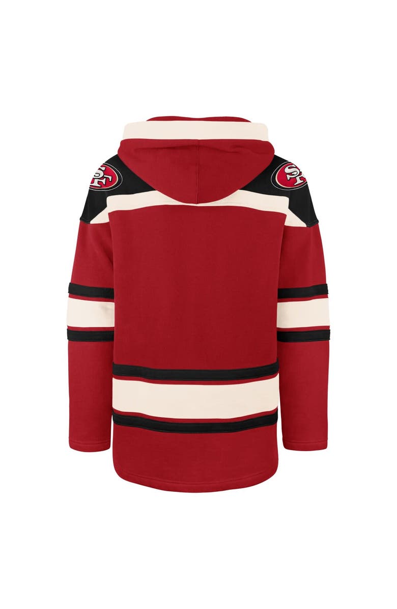 '47 Men's '47 Scarlet San Francisco 49ers Big & Tall Superior Lacer Pullover Hoodie, Alternate, color, 