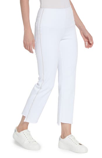 Lyssé Kenny High Rise Ankle Baby Bootcut Jeans In White In White