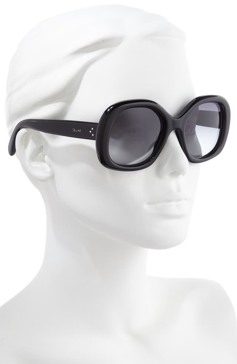 CELINE 55mm Gradient Round Sunglasses, Alternate, color,