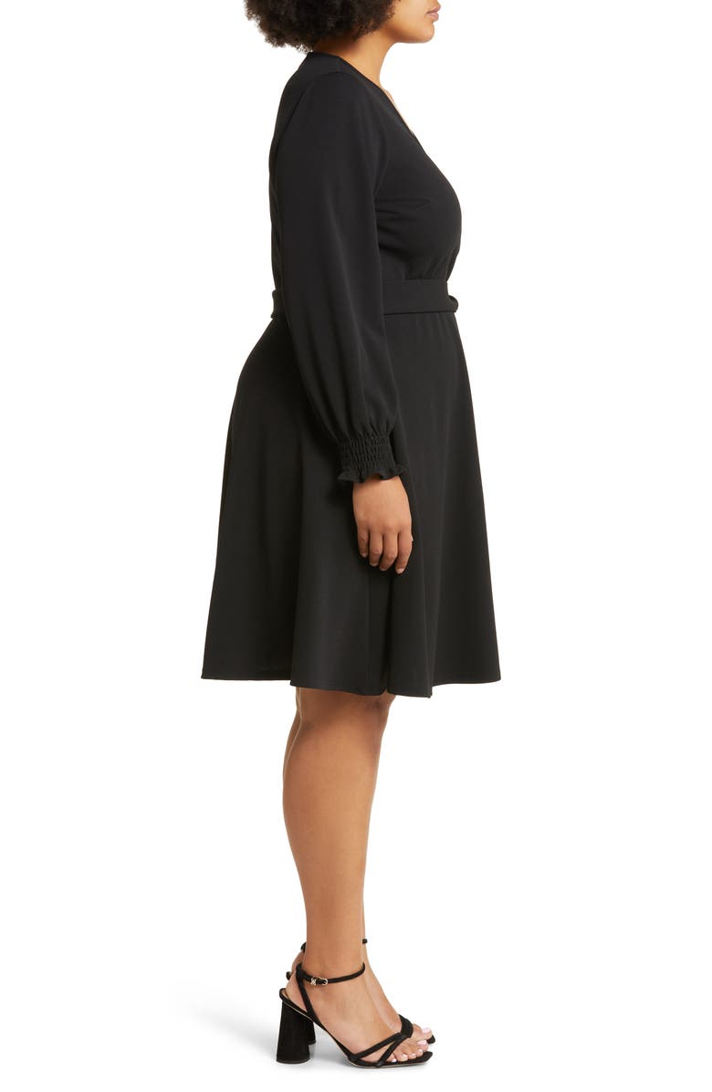 Leota Perfect Long Sleeve Faux Wrap Dress, Alternate, color, 