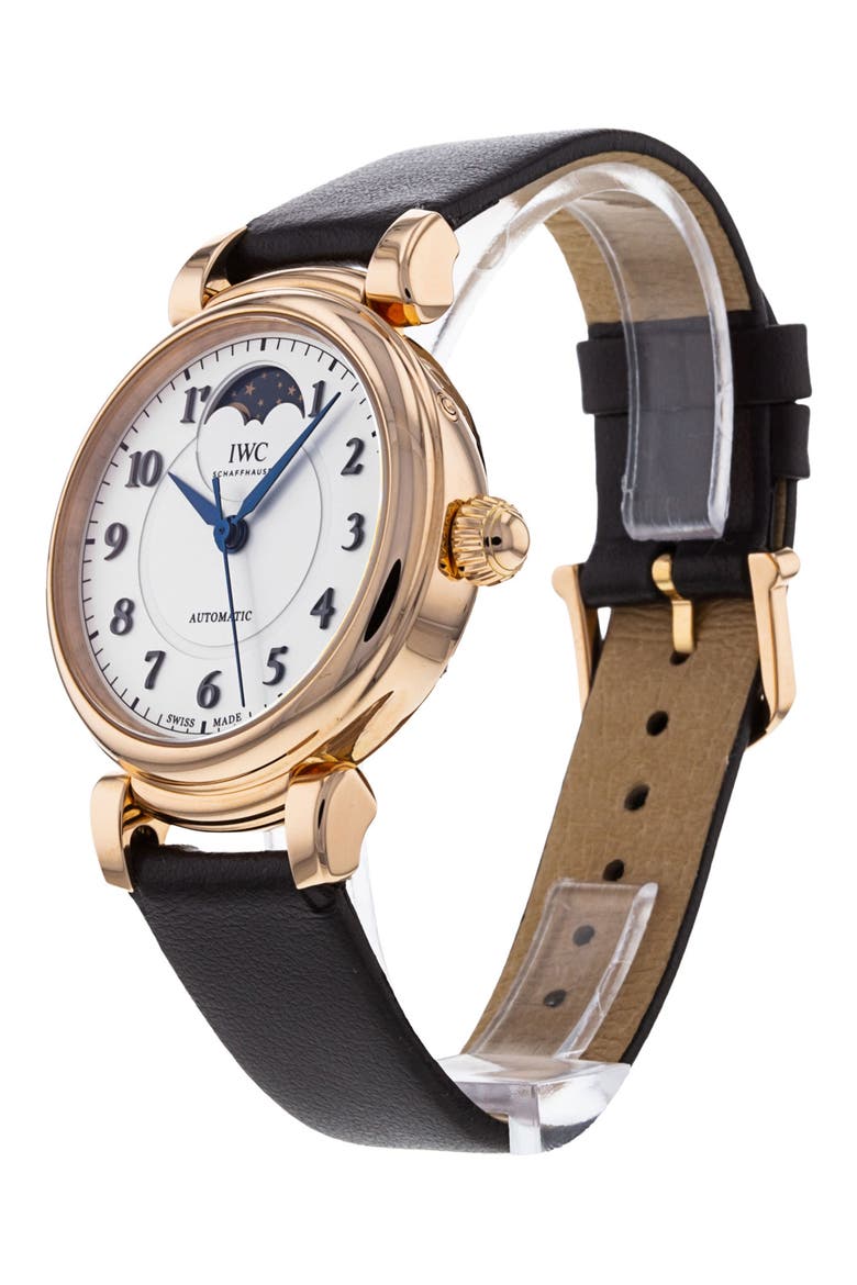 IWC Preowned 2019 Da Vinci Automatic Leather Strap Watch, 36mm, Alternate, color, SILVER