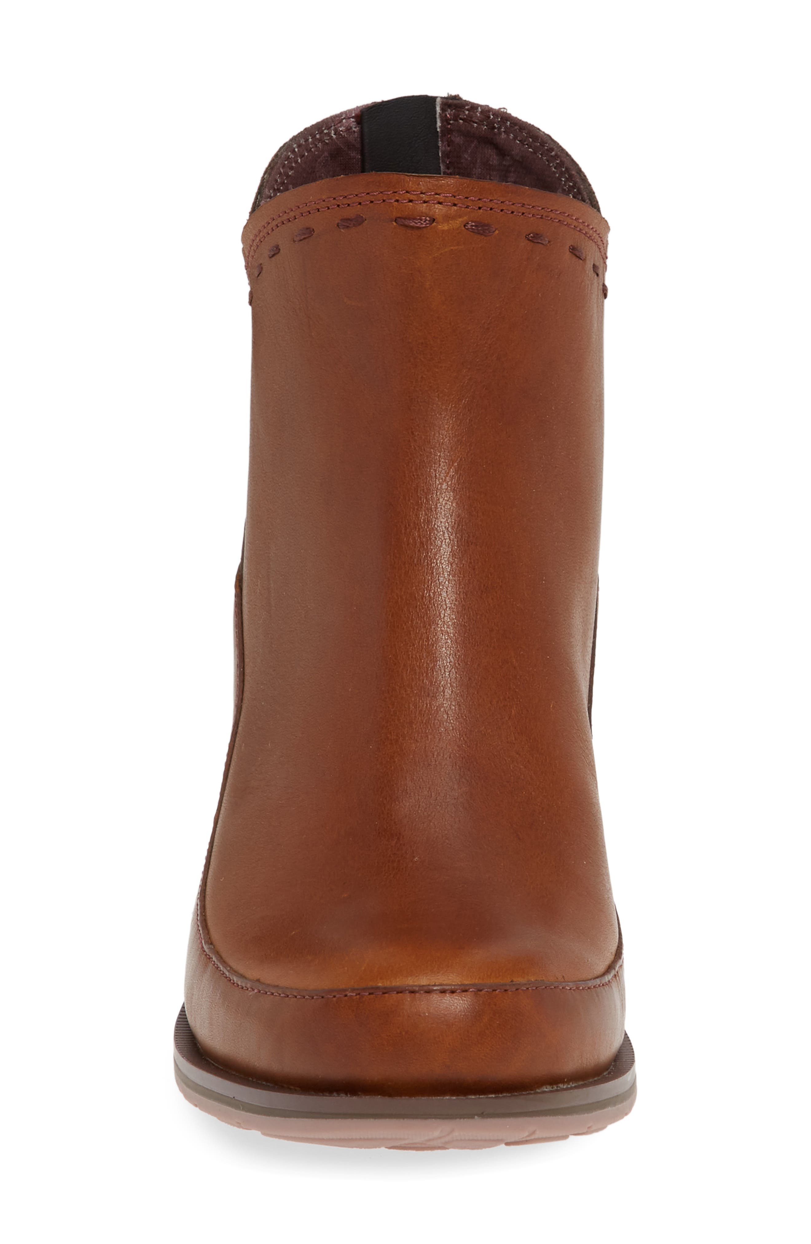 Cataluna Waterproof Bootie, Alternate, color, OCHRE LEATHER