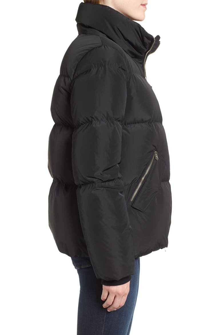 Water Repellent Down Jacket, Alternate, color, BLACK