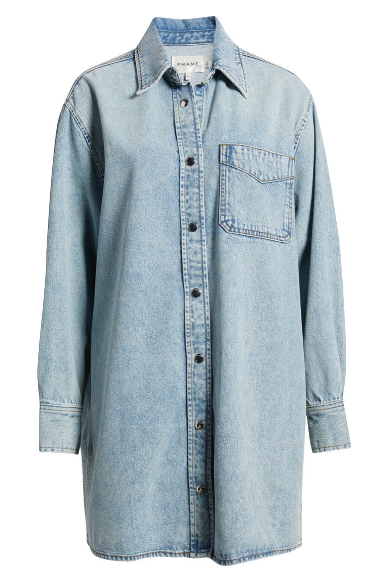 The Denim Organic Cotton Blend Shirt Dress, Alternate, color, ETTIE