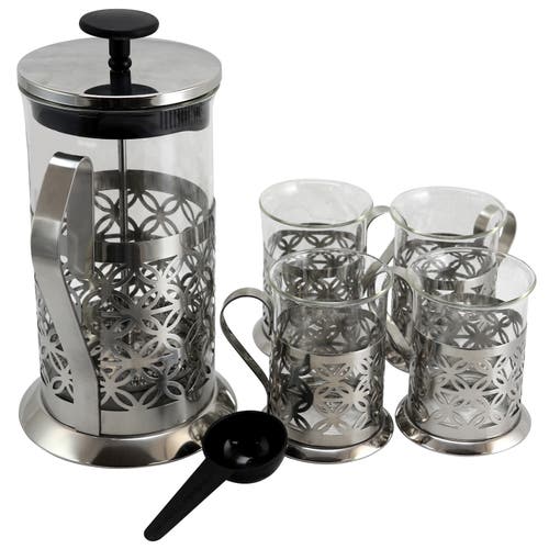 Mr Coffee Trellise 5 Piece Coffee Press Set In Transparent